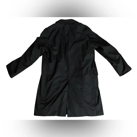 Loro Piana Black Trench Coat with Matte Finish - Picture 2 of 16